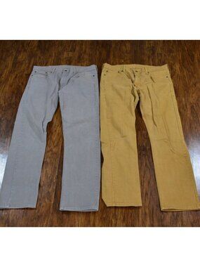 Levi Men’s Pants Size 36 X 34 Gray Gold Lot of 2 Workwear Rugged Minimalist